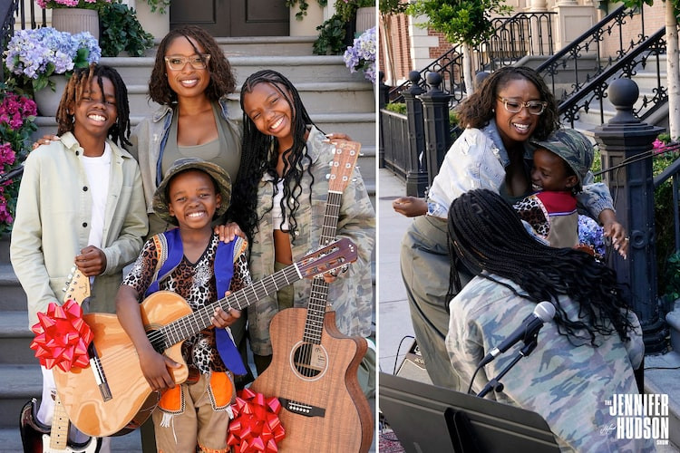 Biko's Manna, the viral sibling music group from South Africa, meet Jennifer Hudson on her show and receive a surprise gift from Guitar Center.