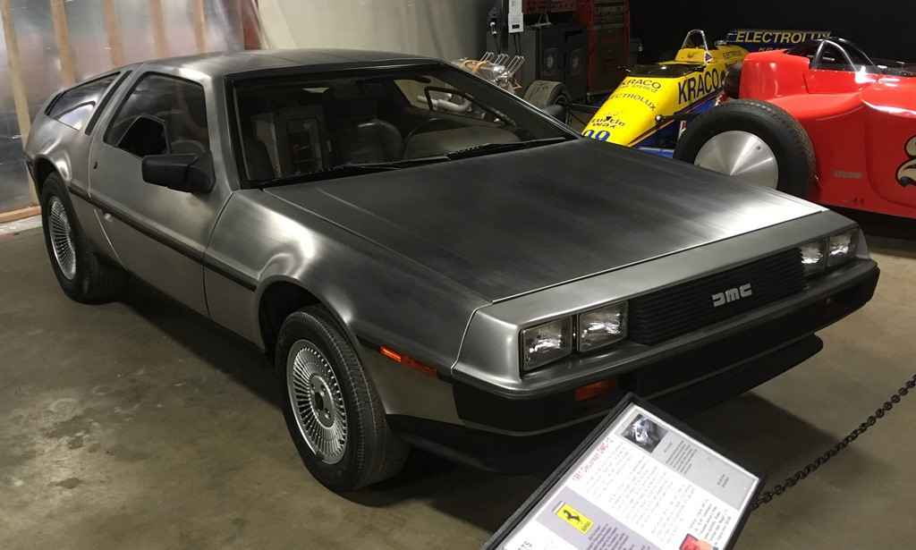 1981 DeLorean DMC-12 with gull-wing doors, famous from Back to the Future