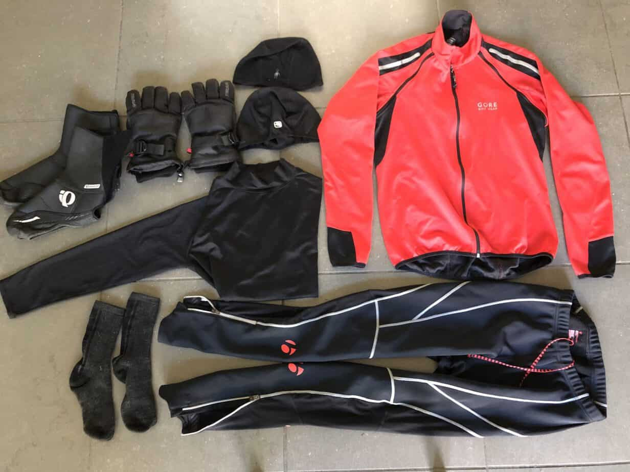 What to wear on a road bike in 25 degrees Fahrenheit