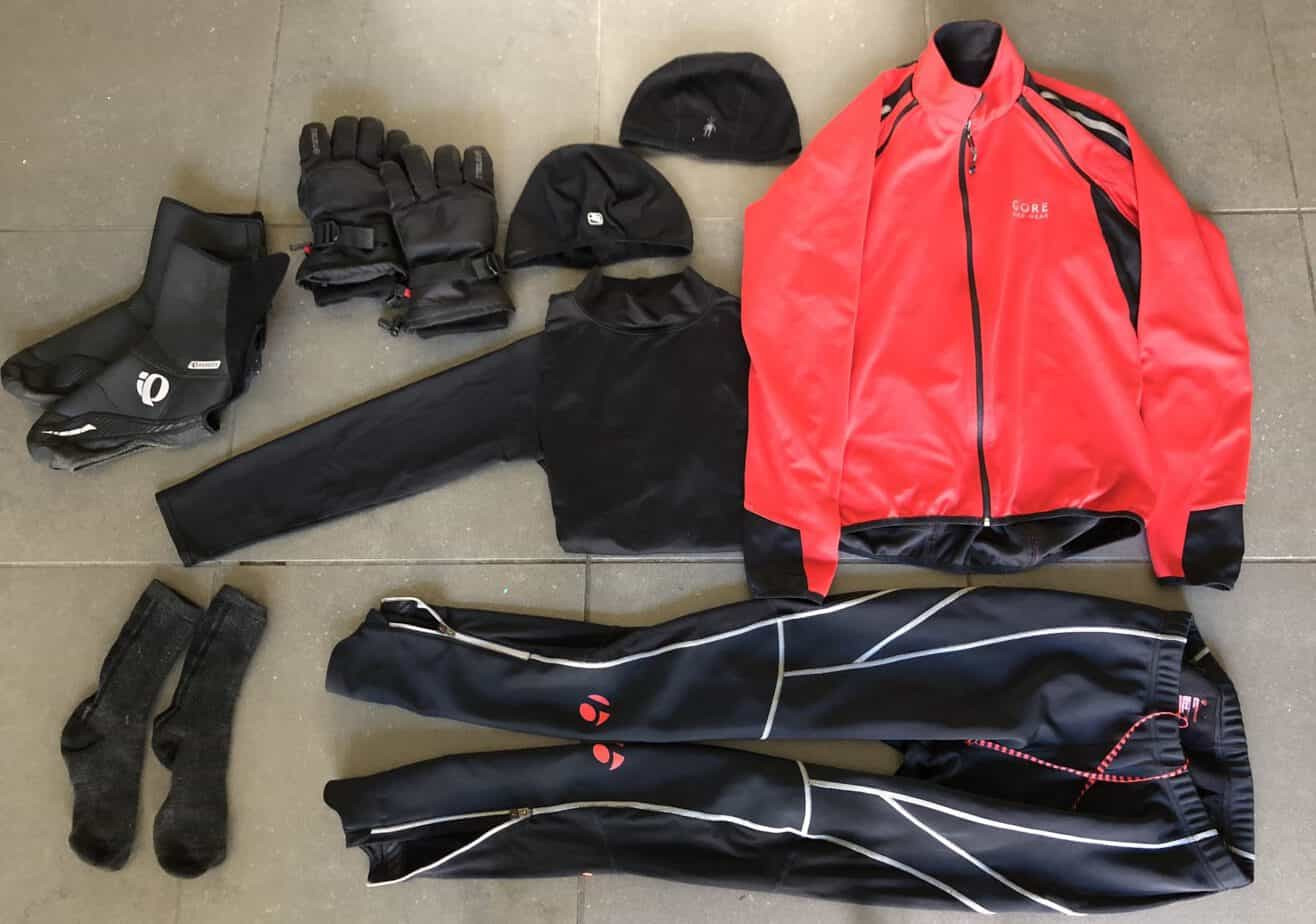 Cycling apparel list for 30 degree weather