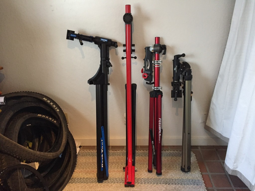 bike work stand collapsed for storage