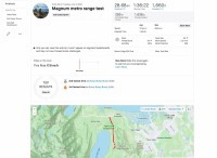 Analyzing range test data on a cycling computer