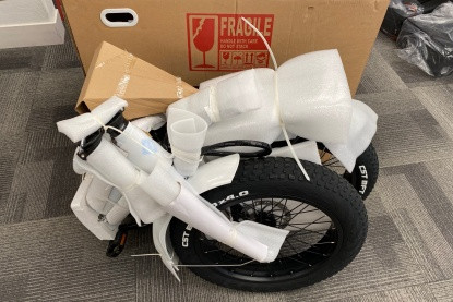 Lectric XP eBike requiring no assembly upon unboxing