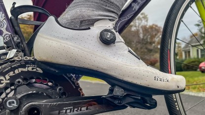 Road bike pedals and cleated shoes