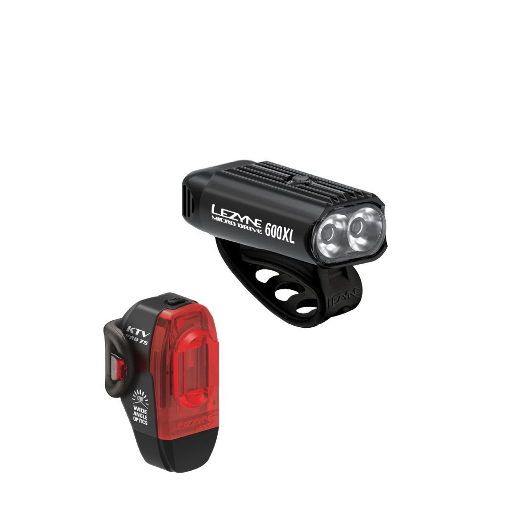 Lezyne Micro Drive 600XL KTV Pro bike light set for high power