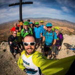 Group of mountain bikers on a bike Spanish adventure in Spanish Utah