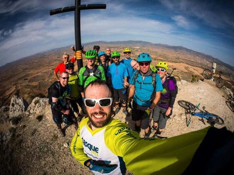 Group of mountain bikers on a bike Spanish adventure in Spanish Utah