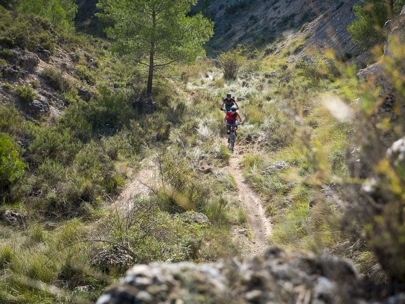Flowing bike Spanish singletrack