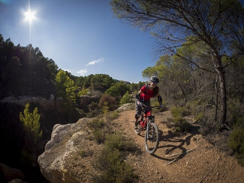 Challenging bike Spanish trail features