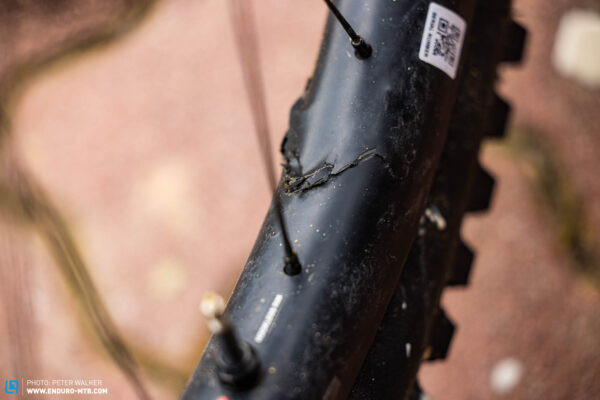 Damaged tire casing flop