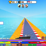 Bike Race Clicker game interface on Roblox, showing in-game environment