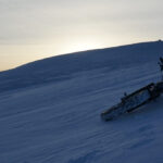 RockShox Bluto testing in snowy mountains, showcasing its performance in winter conditions