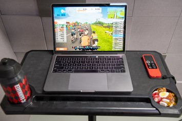 Bike Table with MacBook