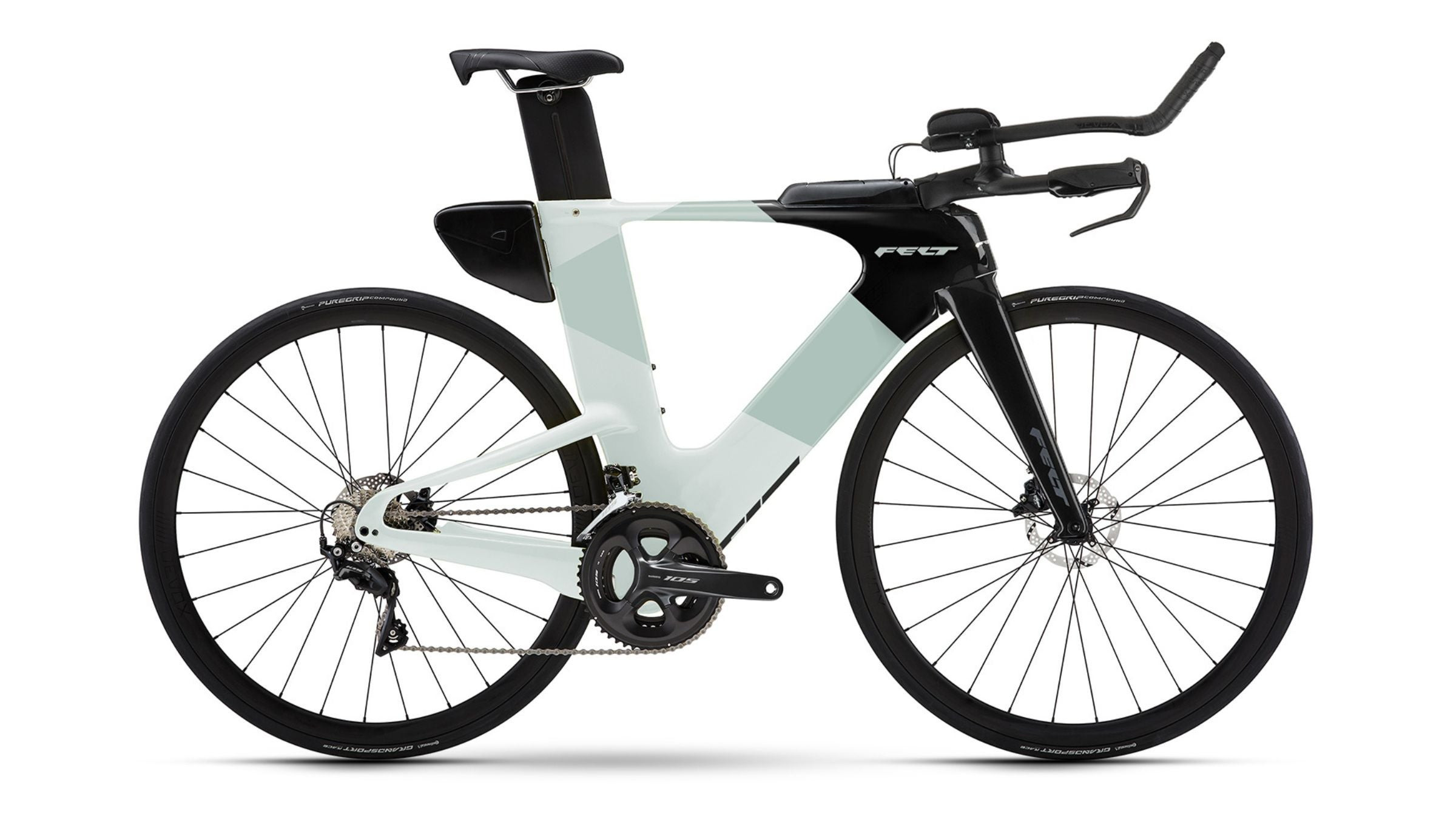 Felt iAx triathlon bike, budget-friendly with superbike features, considered one of the best value tri bikes