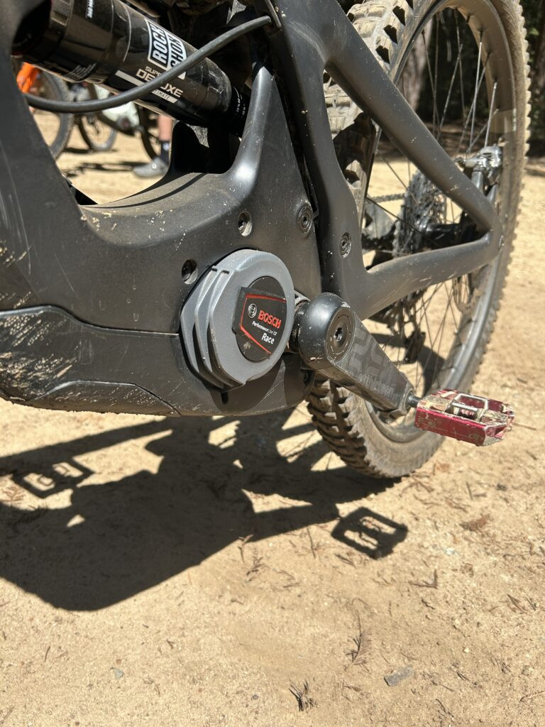 Close up of the Bosch CX Race Motor unit on the Crestline e-bike