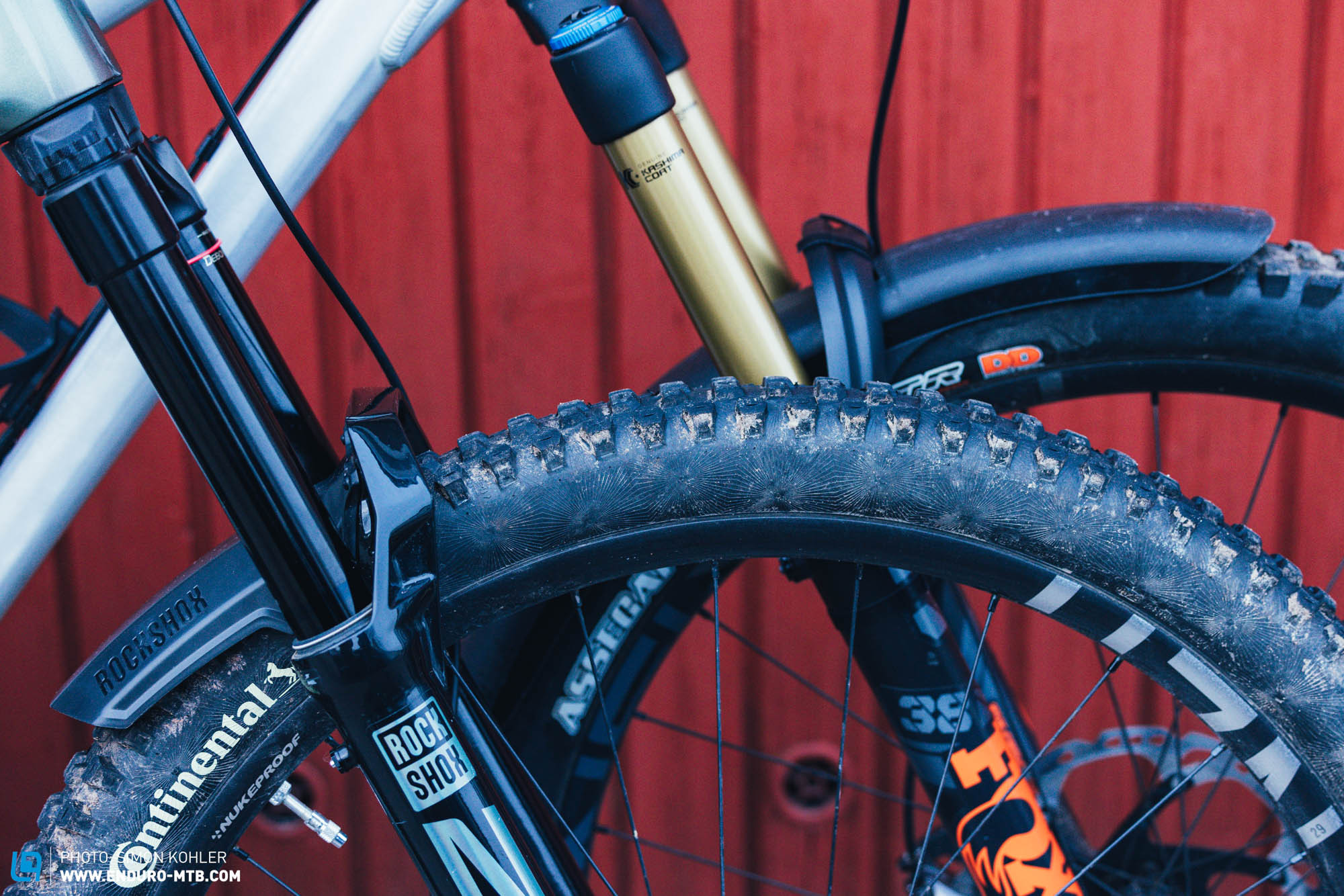 Bike fenders of varying lengths, illustrating the difference in protection levels