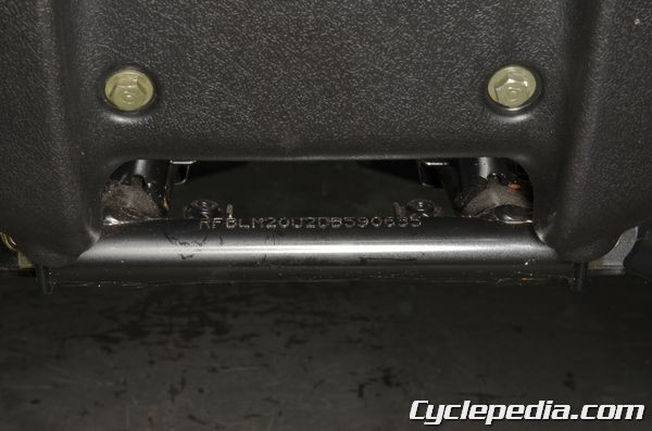 KYMCO ATV VIN Location on Front Frame Rail