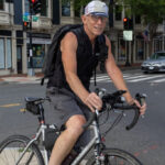 Pat Riggin, a bike messenger since 1989, estimates he's been in over 30 crashes.