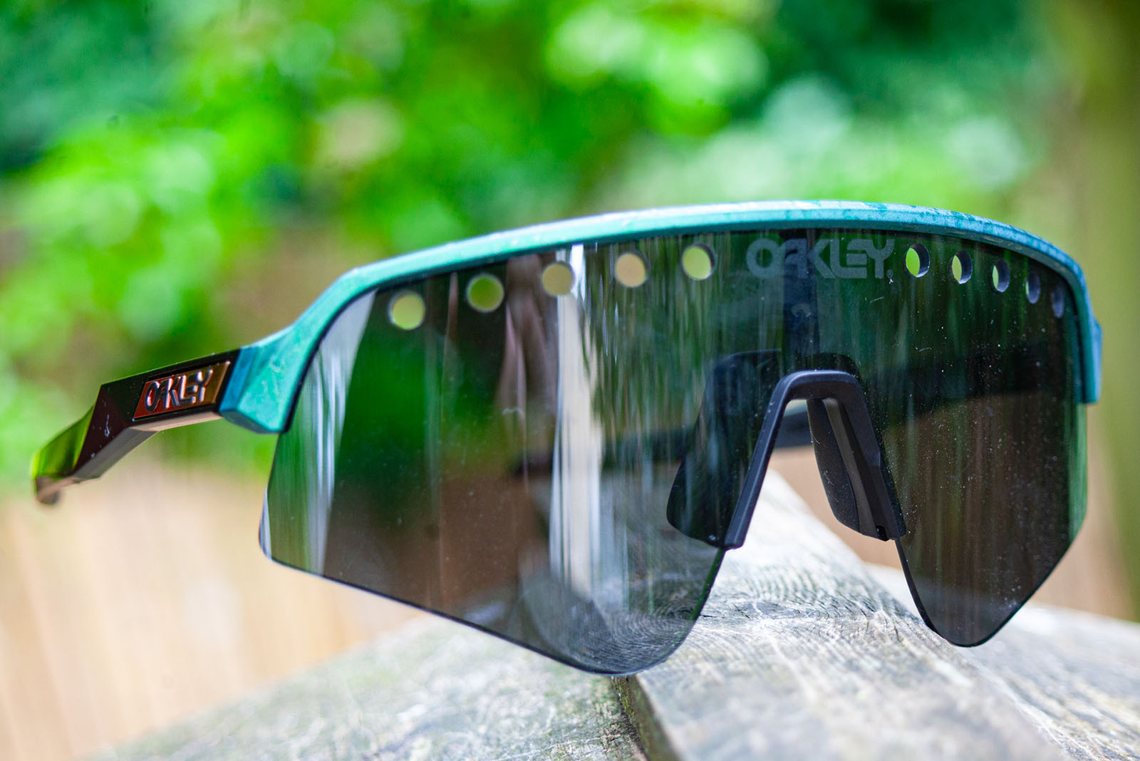 Oakley Sutro Lite Sweep Ascend sunglasses for cyclists, combining old-school looks with a modern, ventilated lens design.