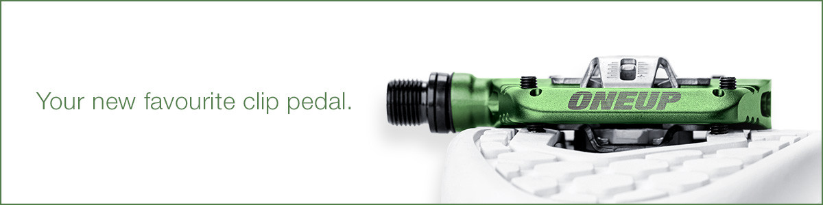 OneUp Clip Pedals Advertisement Banner