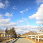 Shining Sea Bikeway winds through a salt marsh in Falmouth, Massachusetts