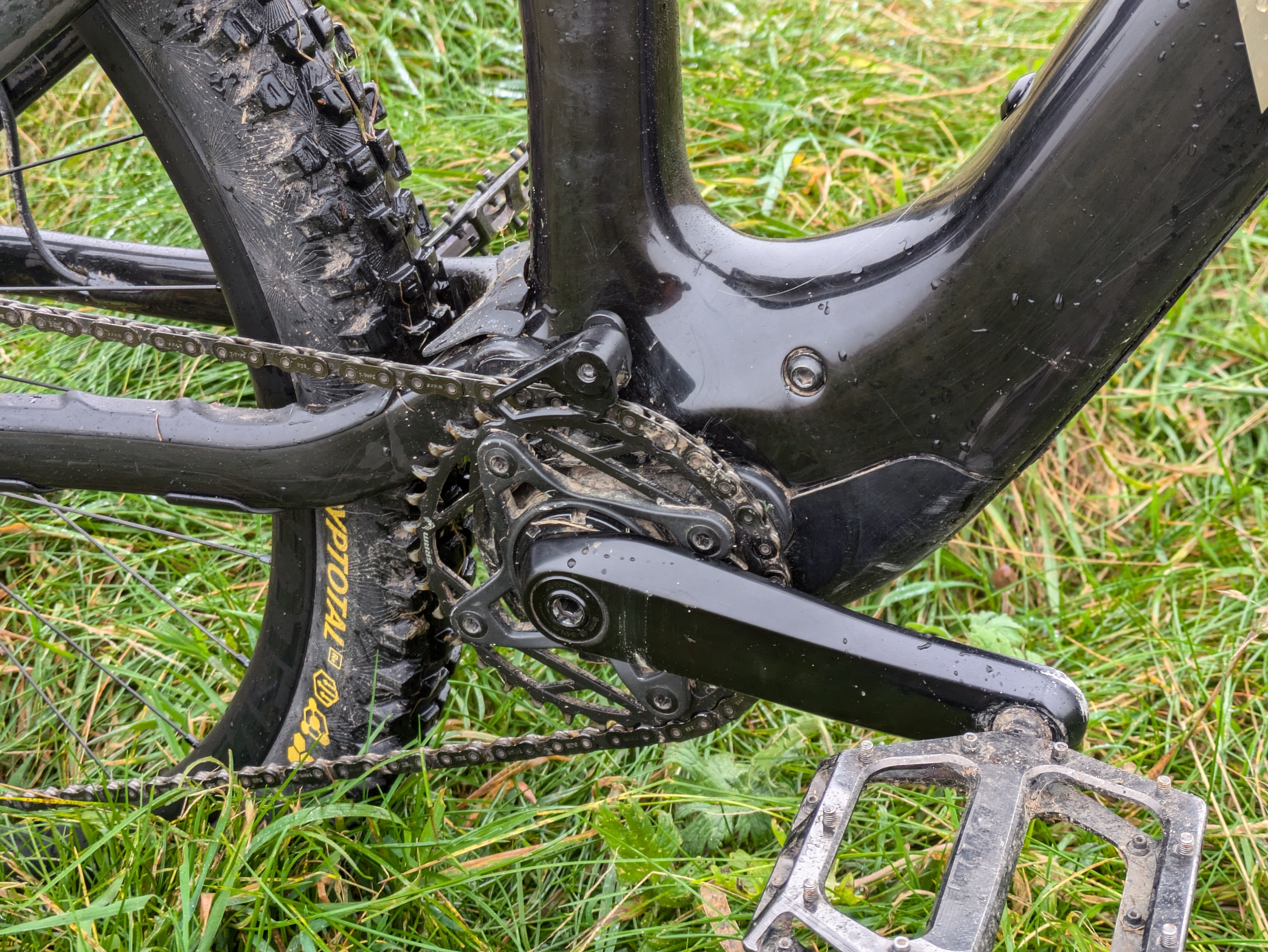 Close-up of DJI Avinox motor on Amflow bike