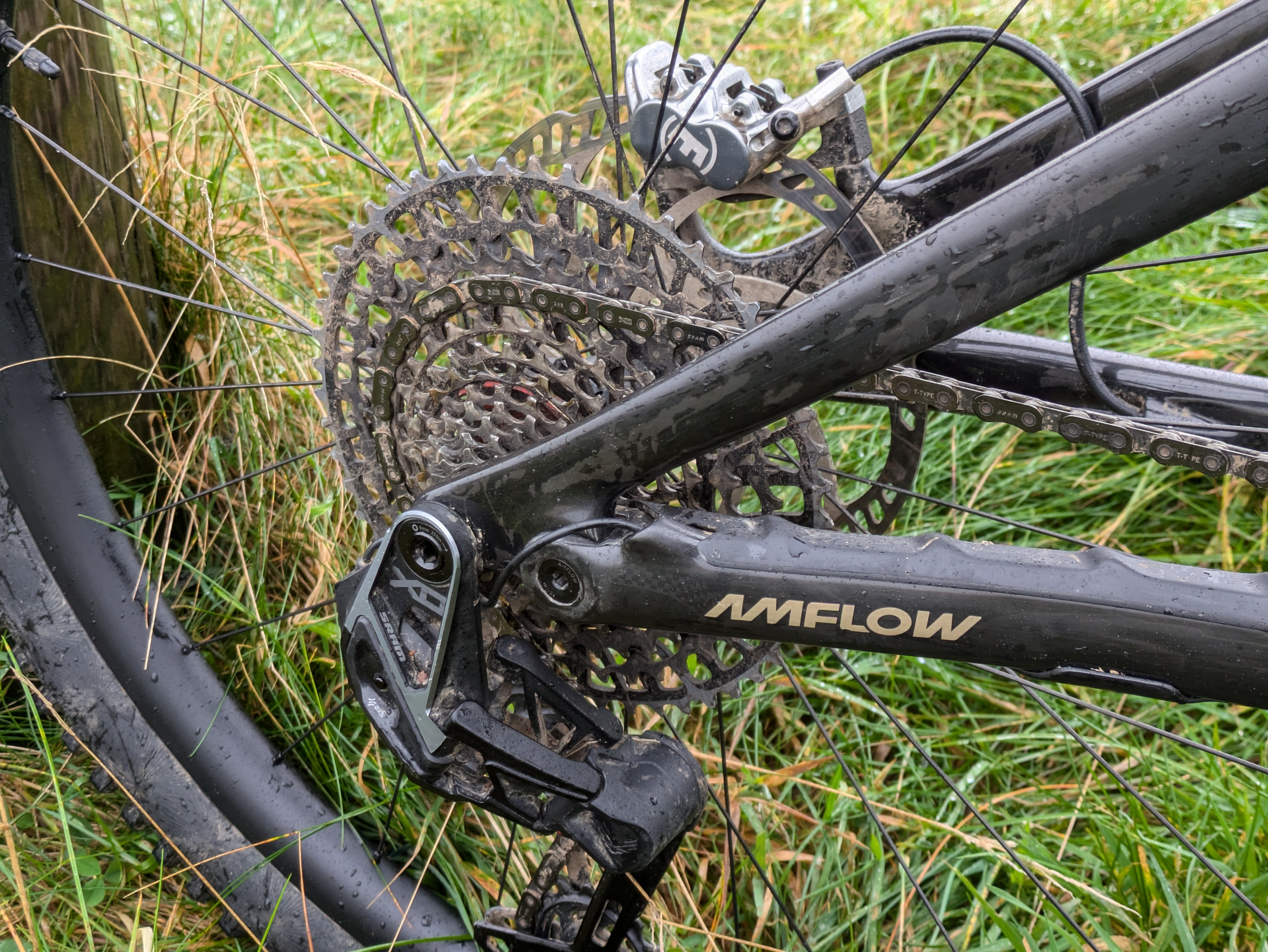 Amflow PL Carbon Pro rear wheel and sensor detail
