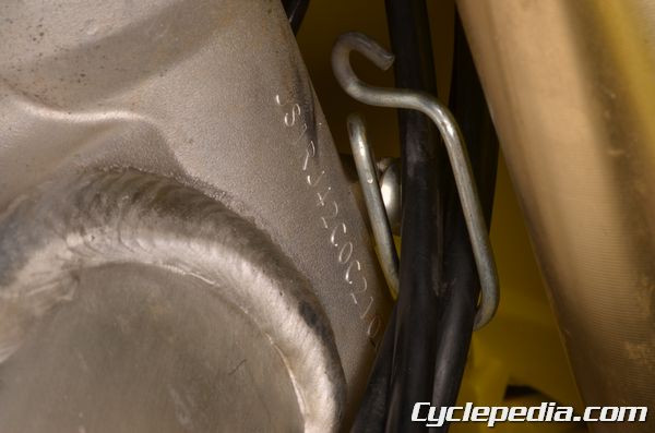 Suzuki Motorcycle VIN Location on Steering Neck