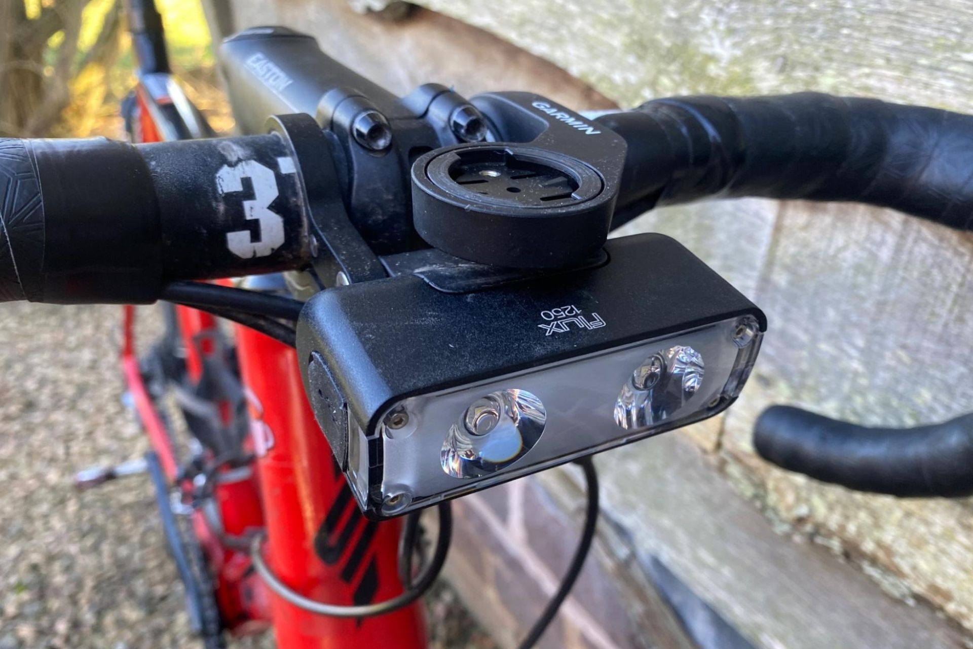 Specialized Flux 1250 front bike light, known for its wide angle beam