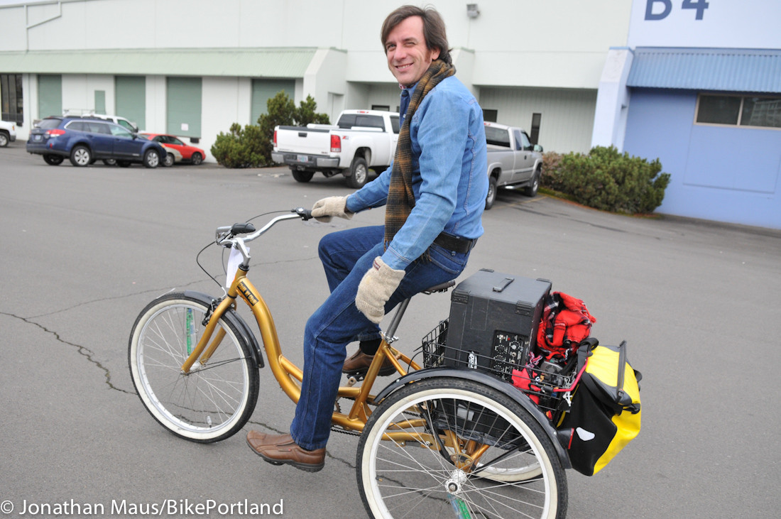 Dan Kaufman on his trike
