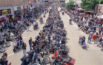 Sturgis Main Street during the Motorcycle Rally