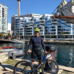 Cyclist on road bike