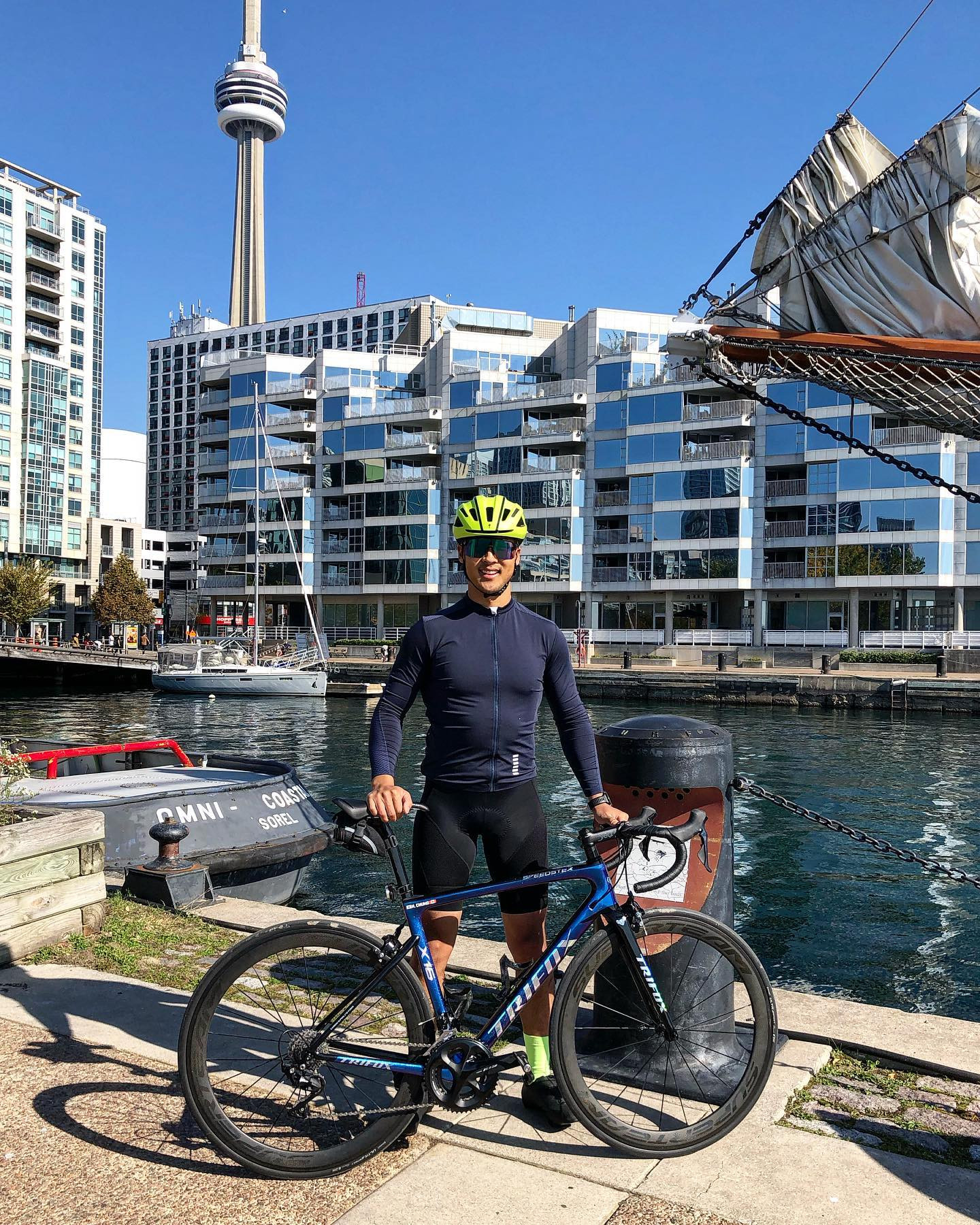 Cyclist on road bike