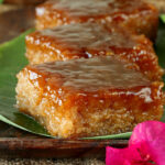 Biko is a native Filipino delicacy made of glutinous rice, coconut milk, and brown sugar, topped with caramelized coconut milk