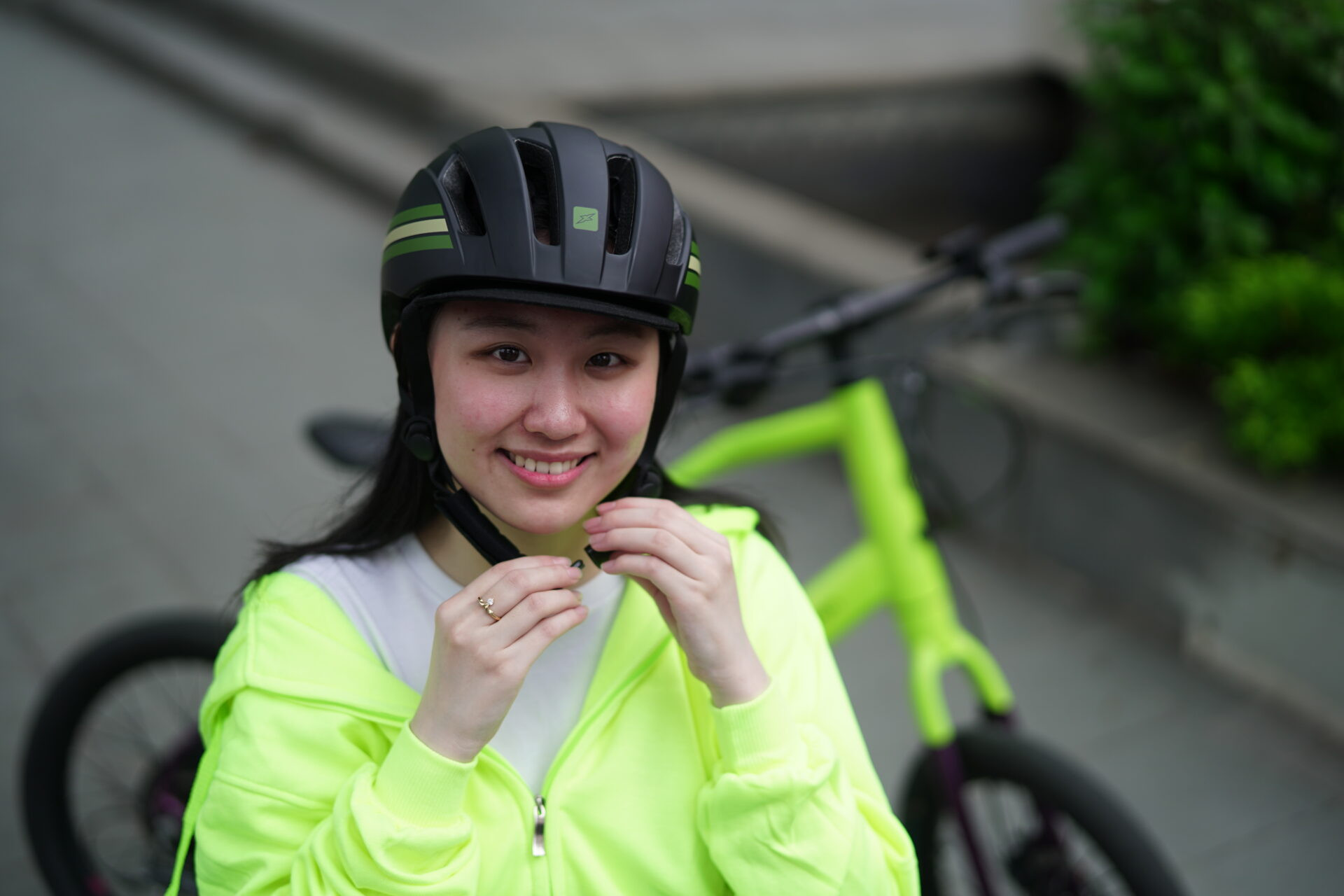 biker wearing safety equipment