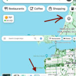 How to access layers on mobile (top) and desktop after a hover (bottom)
