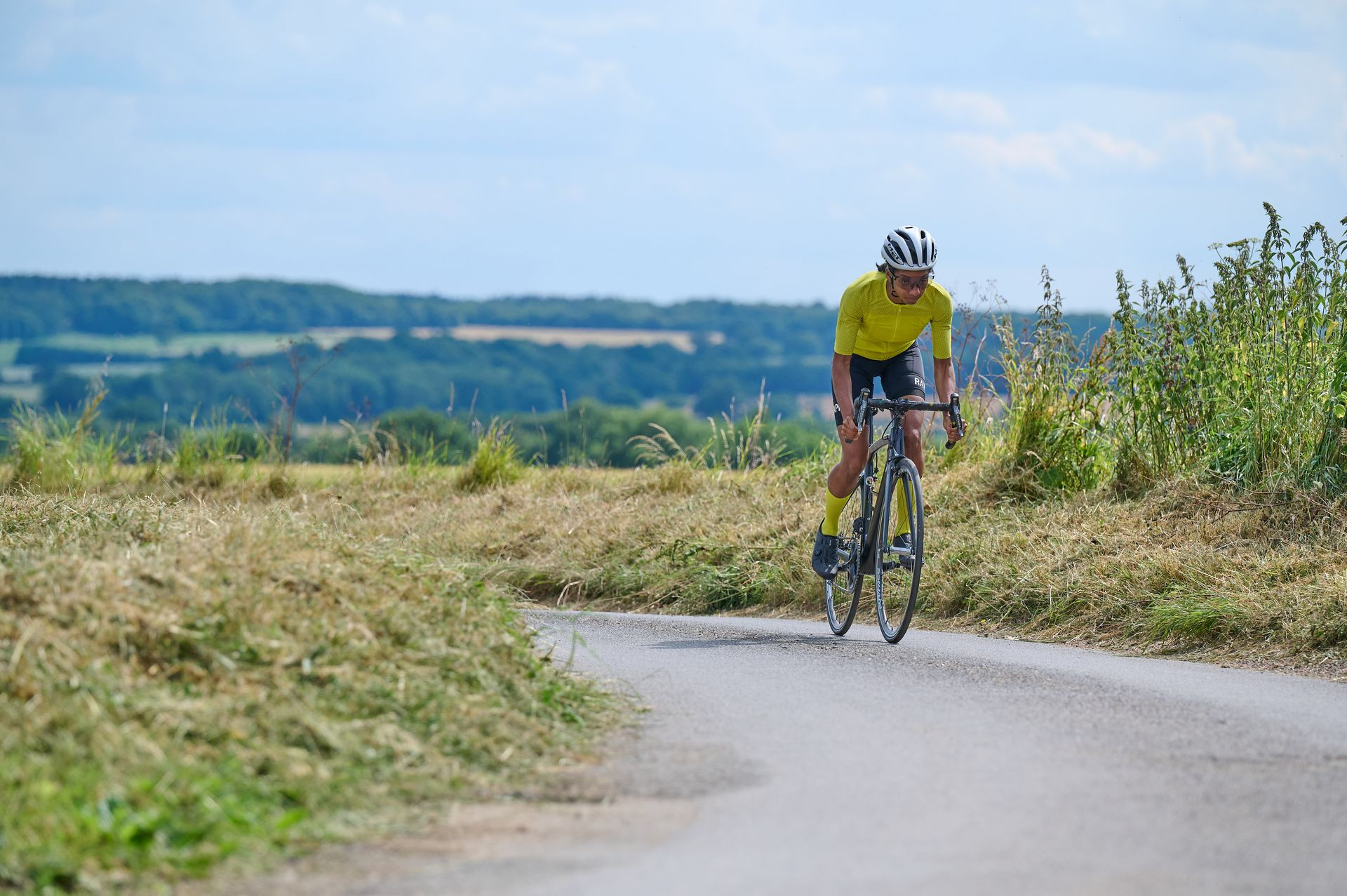 solo female cyclist summer UK