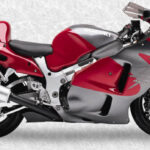 Suzuki Hayabusa side profile showcasing its aerodynamic design