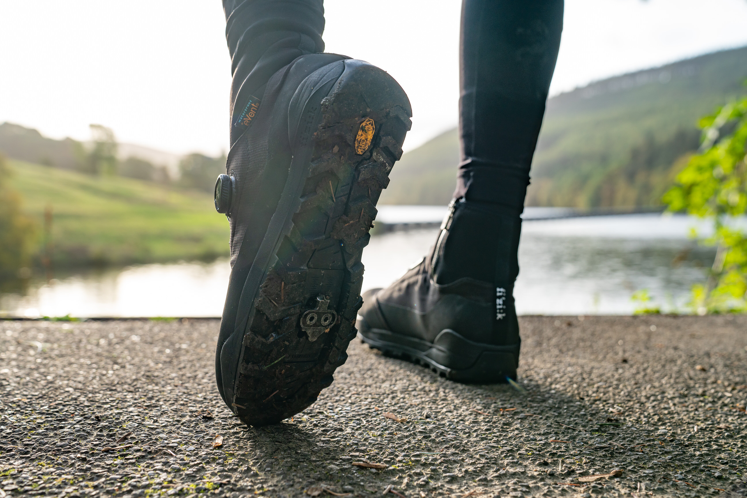 Shimano SPD cleats on walkable shoes