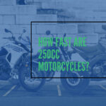 A rider navigates city streets on a 250cc street bike, showcasing its agility and compact size