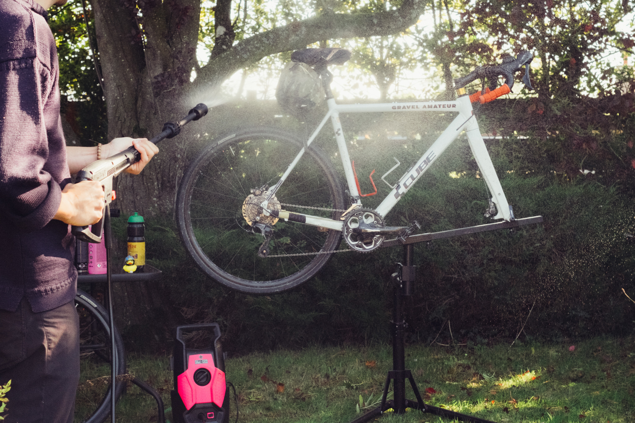 Pre-rinsing bike