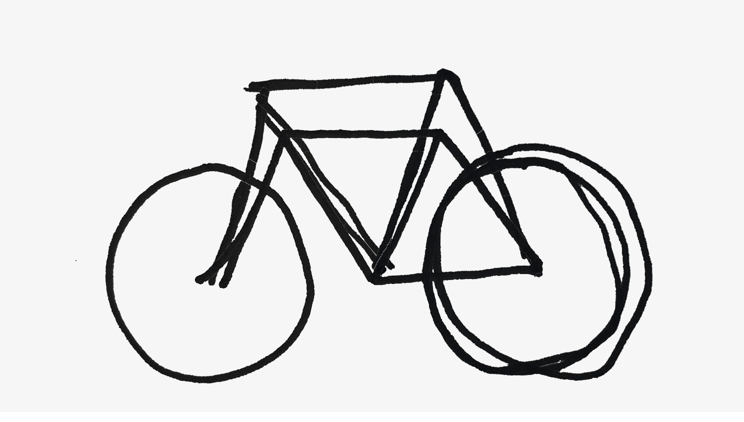 Drawing of handlebars and saddle, emphasizing the importance of key components for riders.