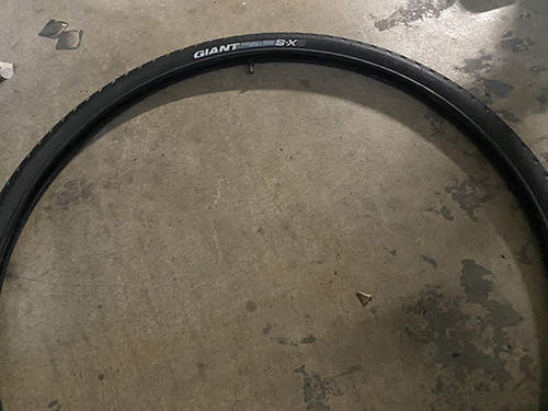 Inserting the inner tube back into the tire