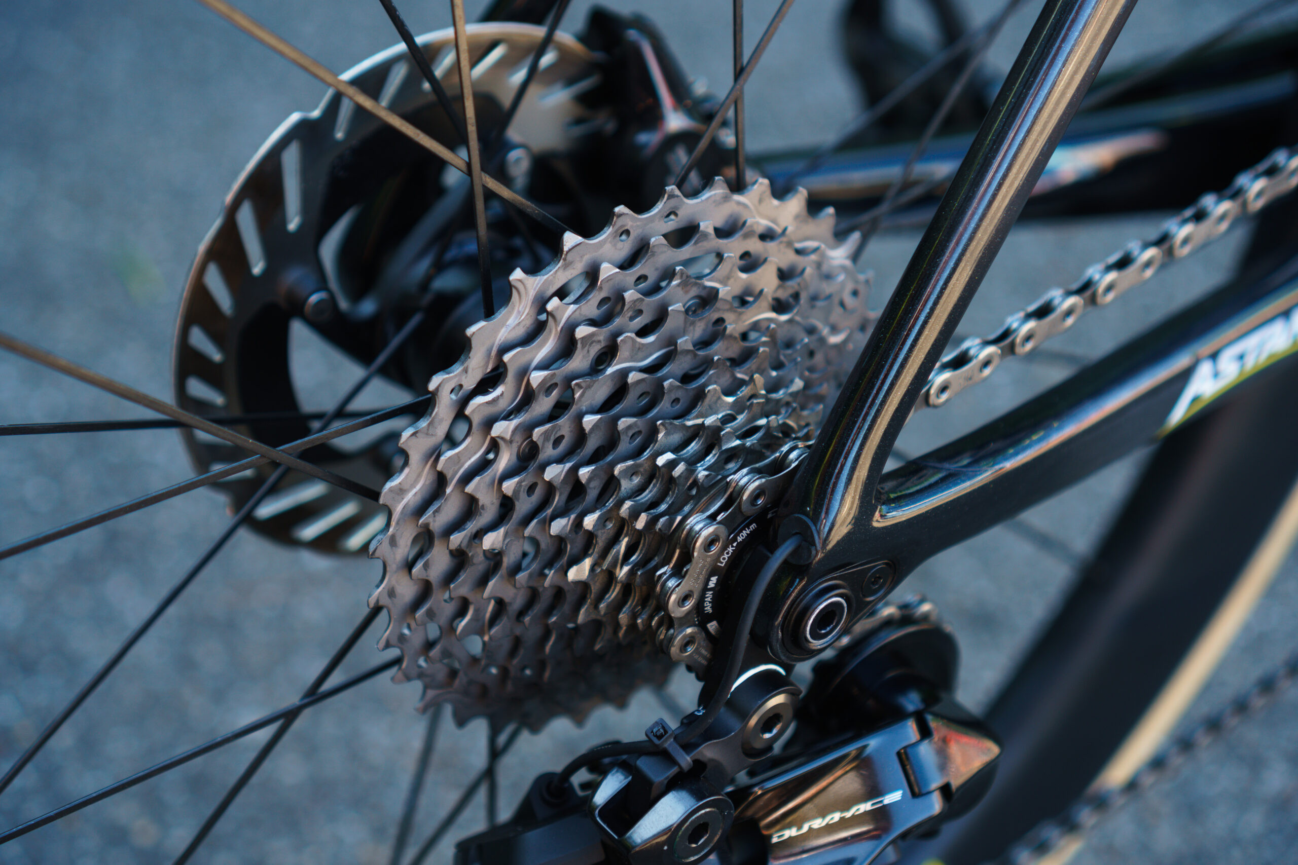 Shimano Dura-Ace 11-34t cassette on Mark Cavendish