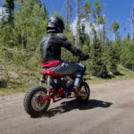 Rider on a mini bike