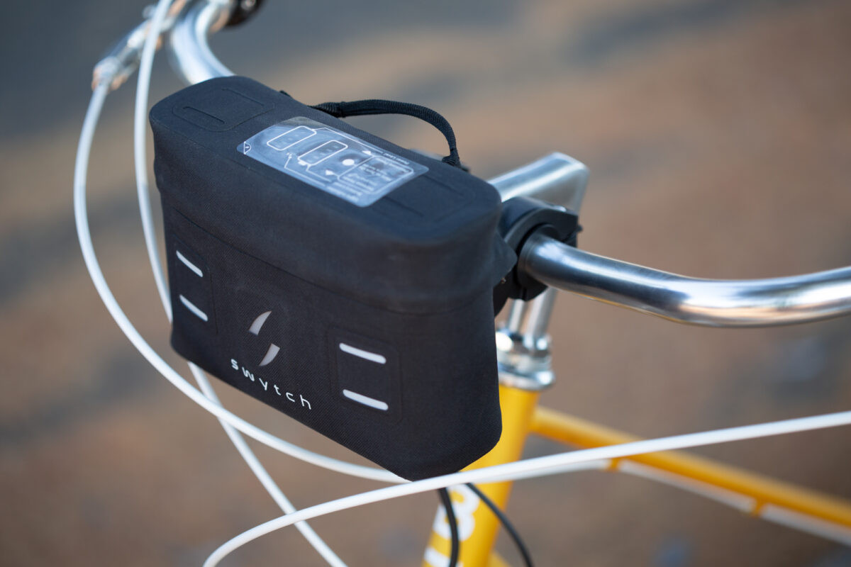 Swytch Bike Power Pack on Handlebars