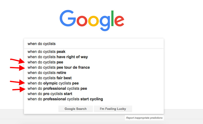 Cyclists pausing during a race