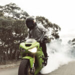 rider green motorcycle