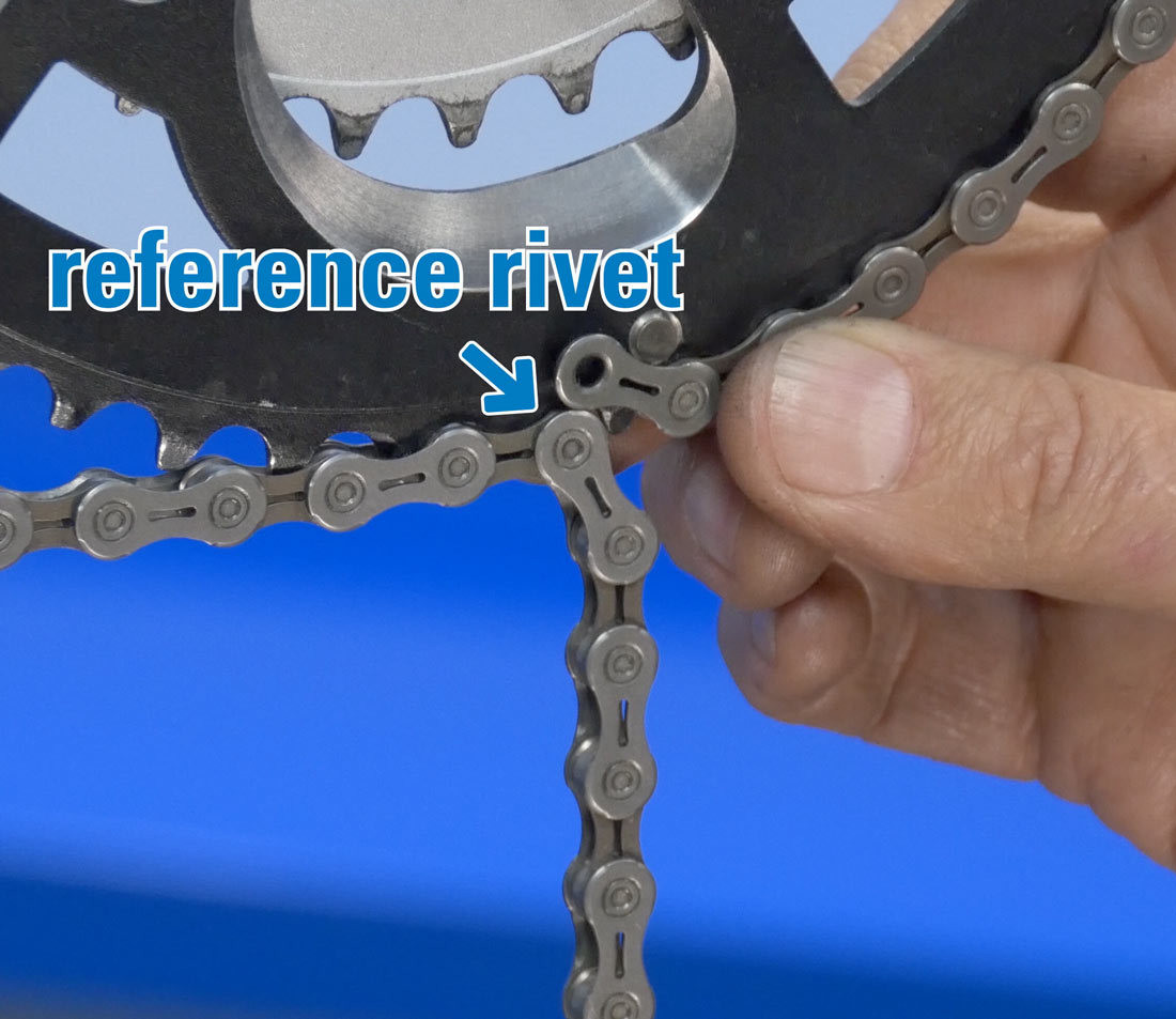 Reference rivet - note that inner plate joins to outer plate