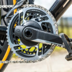 Power meter cranks on a Specialized S-Works Tarmac SL7 Red eTap ASX road bike